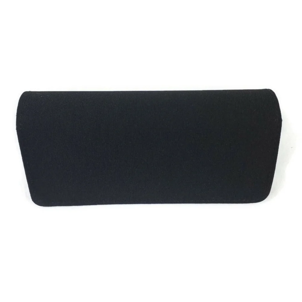 Dolce & Gabbana Black Minimalist Structured Fabric Envelope Eyewear Glasses Case